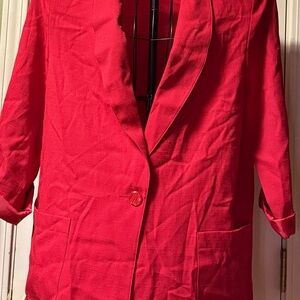 Vintage ~ Sag Harbor ~ Blazer ~ Women’s ~ Size 12 ~ Red ~ Large ~ Jacket